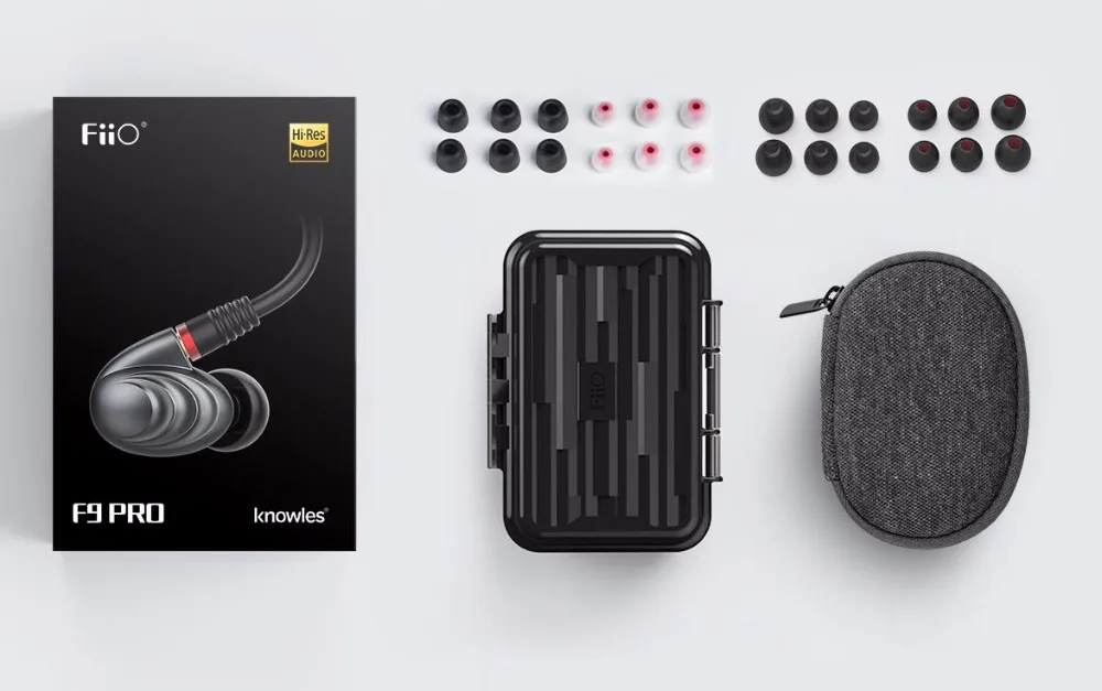 Наушники вкладыши FiiO F9 Pro Triple наушники титанового цвета|monitor earphone|armature driverbalanced