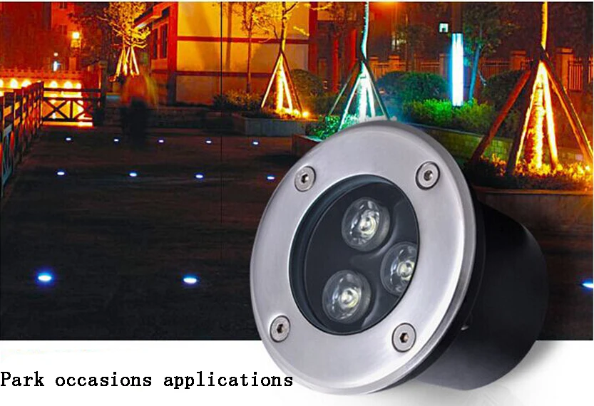 AC85-265V 9 Вт лампа водонепроницаемый светодиодный подземный свет 1 Вт встраиваемое освещение 36 Вт наружная Светодиодная лампа точечный пол сад двора DHL бесплатно