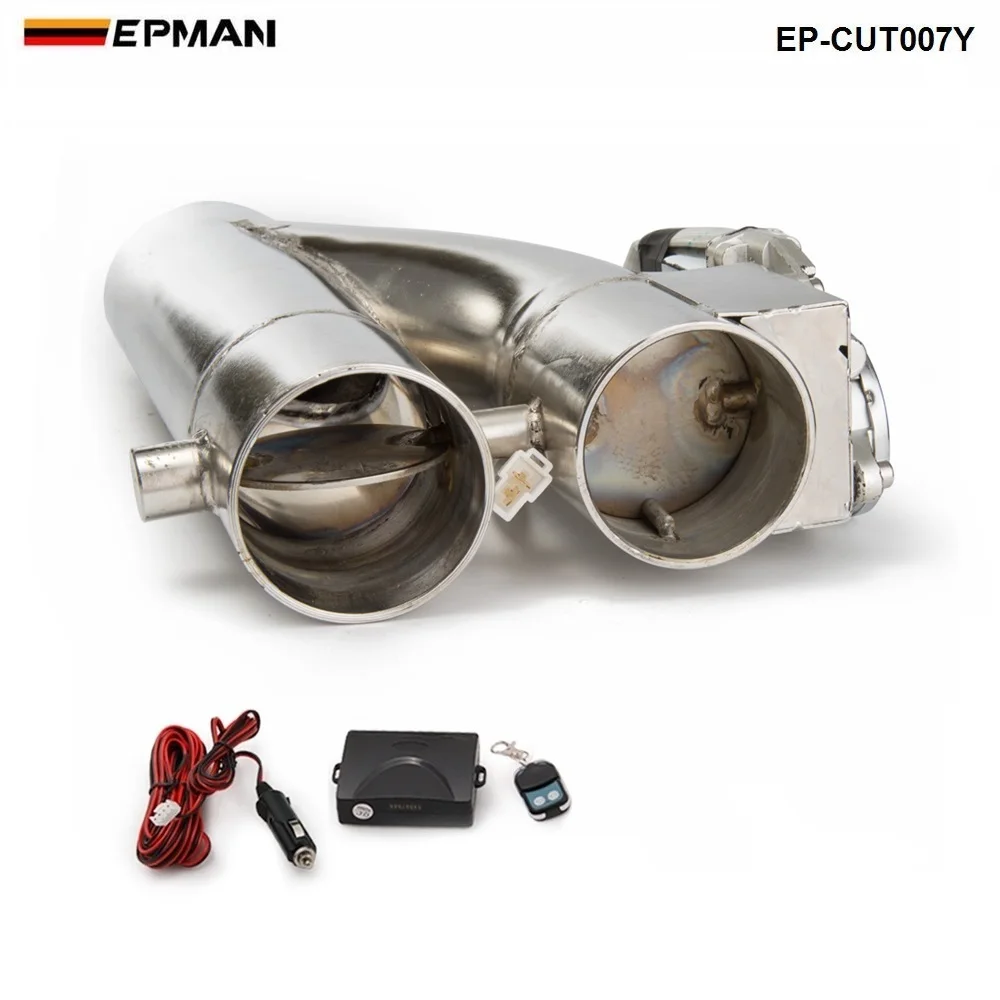 New Exhaust Control E-Cut Out Dual Valve Electric Y Pipe with Remote Kit 3 inch