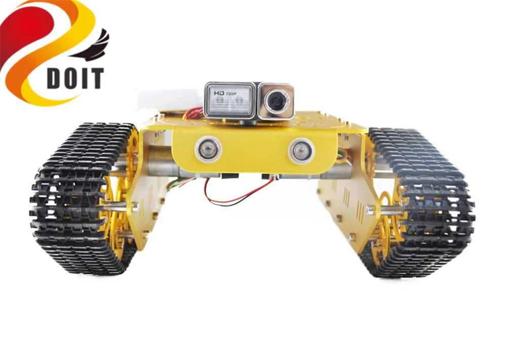 

SZDOIT T300 WiFi Video Robot Metal Tank Chassis Video Camera RC Robot For Mobile Phone Control