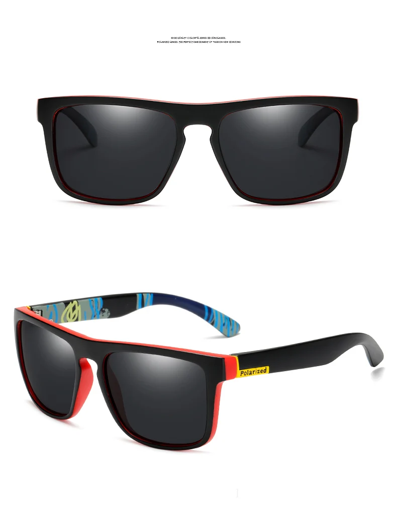 Модные мужские солнцезащитные очки, поляризационные солнцезащитные очки, классический дизайн, универсальные зеркальные солнцезащитные очки с фирменной коробкой