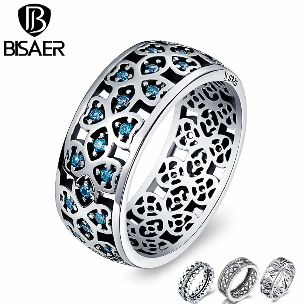 

925 Sterling Silver 5 Styles Petals Clover Tree Leaves Star Square Fascination Cocktail Finger Rings for Women Fashion Jewelry