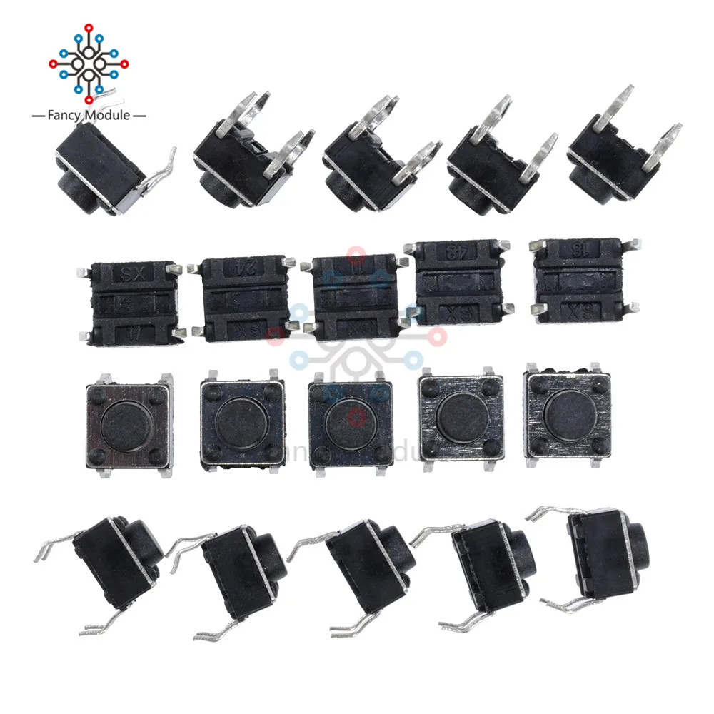 Тактильный кнопочный переключатель 20 шт. 4 контактный DIP 6X6X5mm|switching power supply computer|switch
