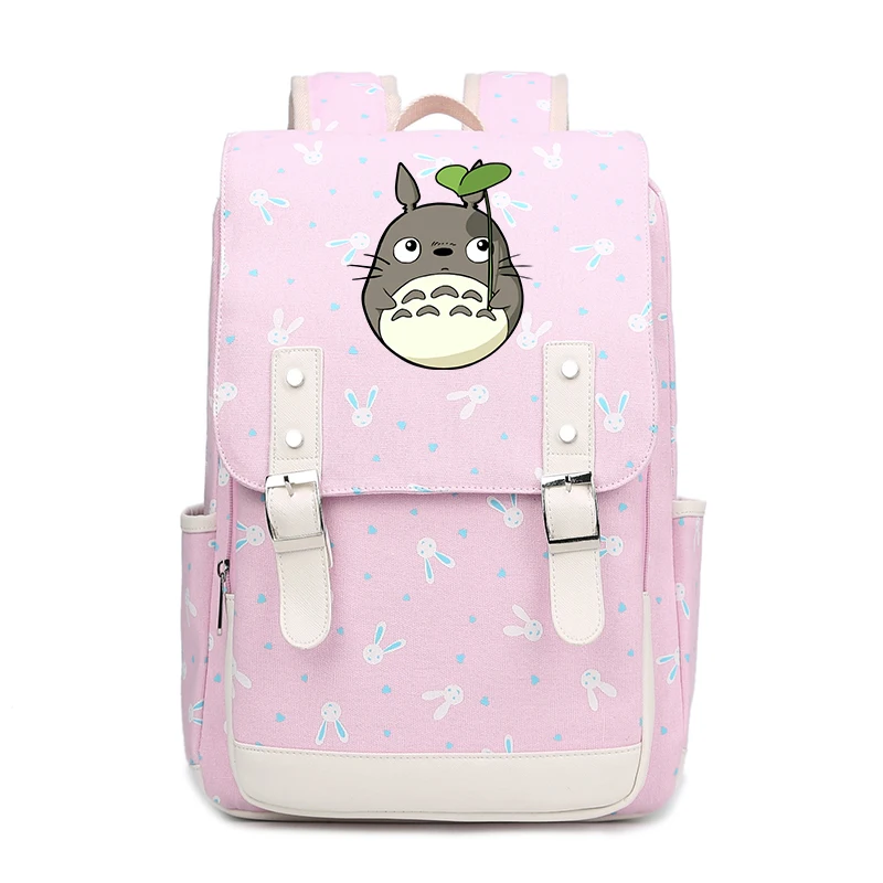 Kawaii totoro dibujos animados niños hombro hermosa Mochila para estudiantes niños y niñas Mochila escuela Cosplay Mochila FT