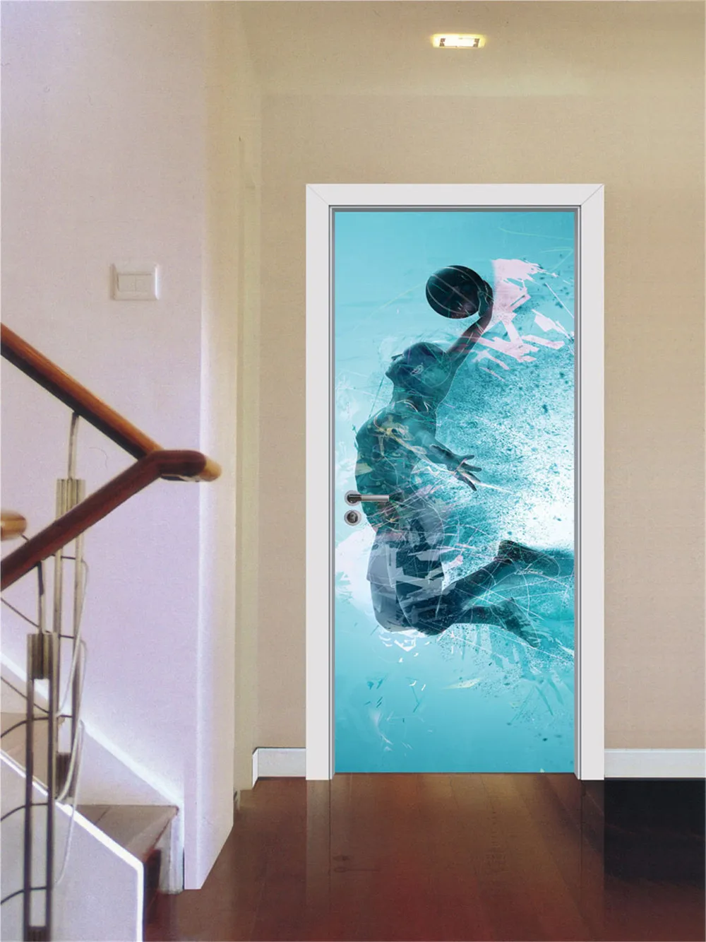 Европейский ресторанный дверной стикер Универсальный 3D ПВХ Обои DIY водонепроницаемый Фреска Наклейка для гостиной спальни домашний декор