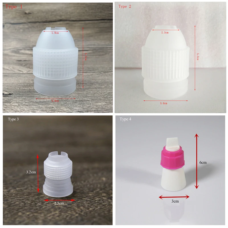 

4 Size Cake Decorating Couplers Converter Adaptor Icing Piping Nozzle Bag Bakery Bakeware Baking Cupcake Cookie