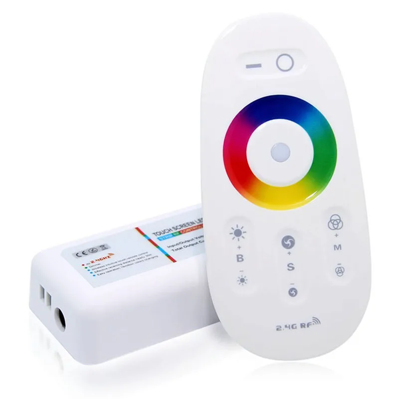 

DC 12V 24V RGBW OR RGB Led Controller 2.4G RF Touch Screen Remote Control 6A per Channel for smd 5050 3528 5630 led strip Light