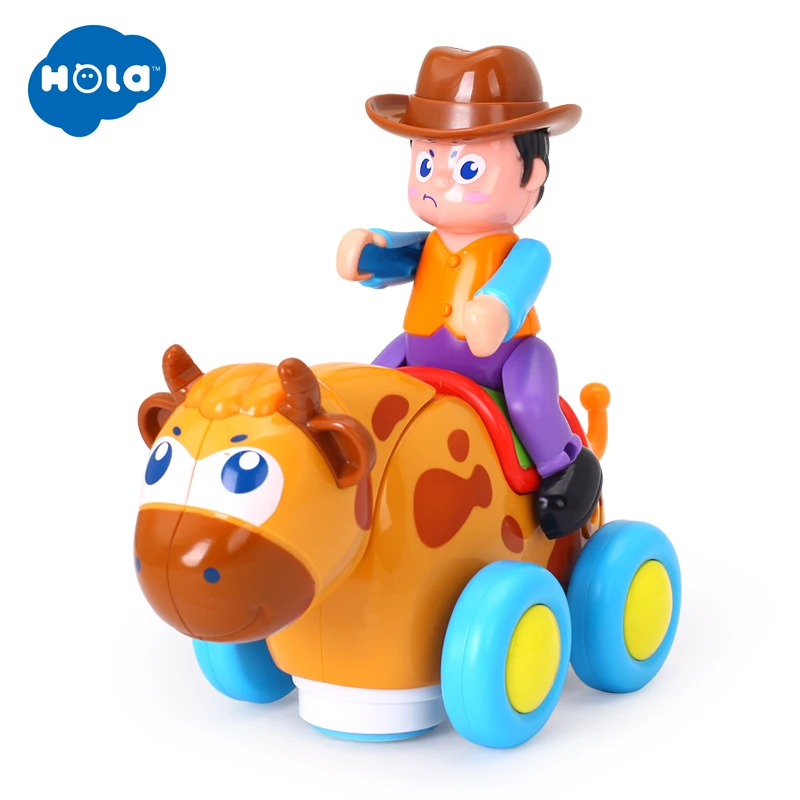 

HUILE TOYS 838B Wild Bullfight Baby Toys Happy Racing with Music & Lights Kids Crawl Styling Toy for Children 18 month+