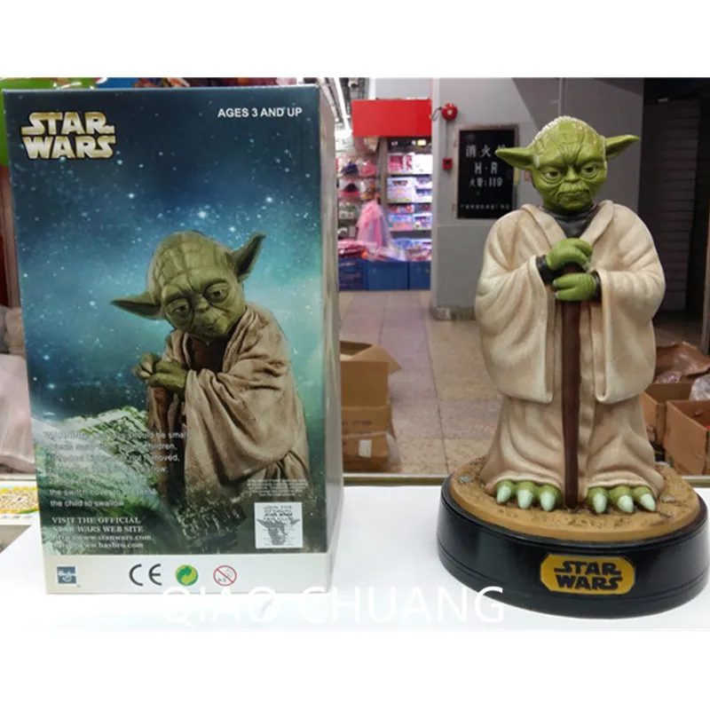 

Anime Science Movies George Lucas Star Wars Luke Skywalker Master Master Yoda Saving Box Action PVC Figure Model Toy 30CM G292