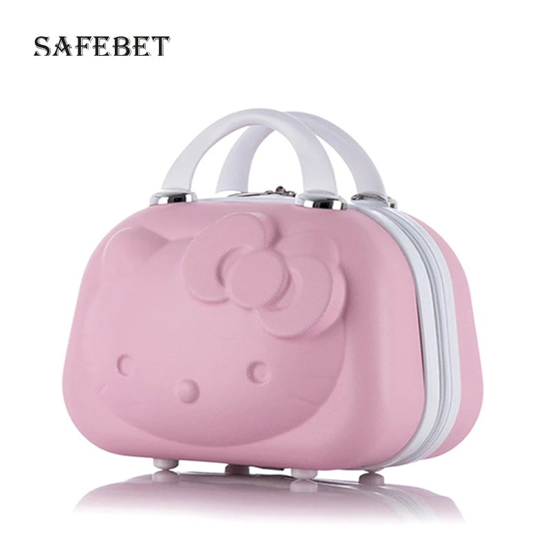 

organizer for cosmetics makeup box ladies suitcase cartoon 3D cat waterproof wear-resistant clothes container storage box