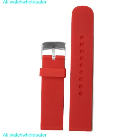 20mm Love Red Color Silicone Jelly Rubber Ladies Watch Band Straps WB1053N20JB