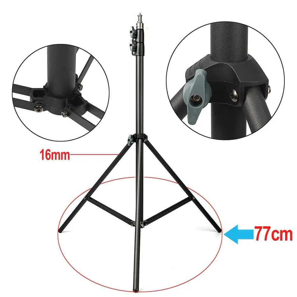  2m Light Stand Tripod With 1/4 Screw Head with Camera Tripod Lamp Holder Flash Bracket for Godox Fl