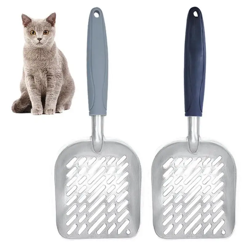 Buy Stainless Steel Hollow Design Cat Litter Scoop Sifter Cat Shovel Holder Pet