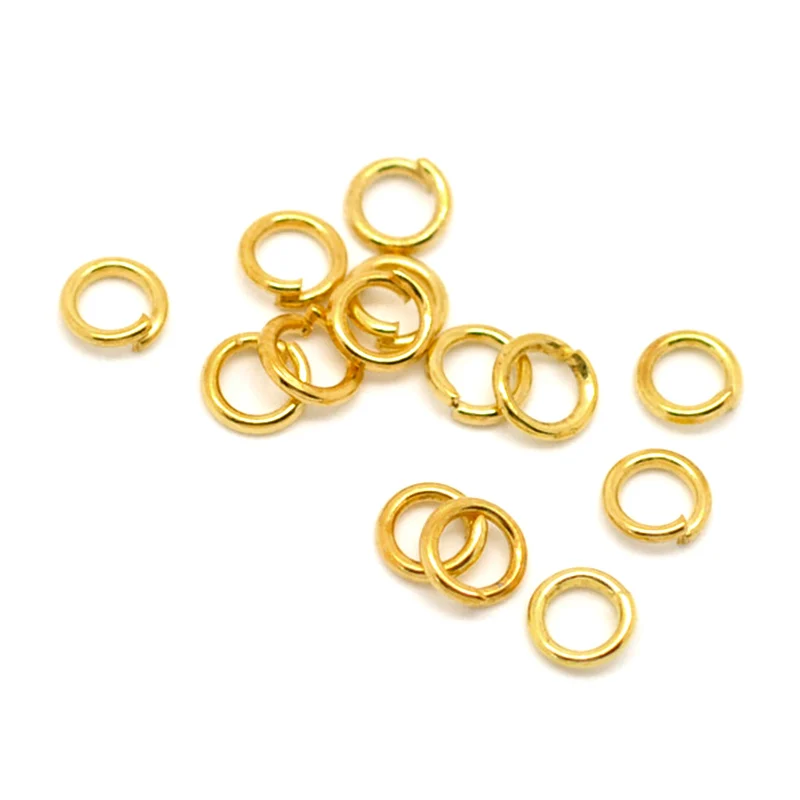 500Pcs DIY Round Metal Open Jump Rings Jewelry Making Thick 0.9mm 5mm/7mm Gold Plated/Bronze Tone Jewelry Findings