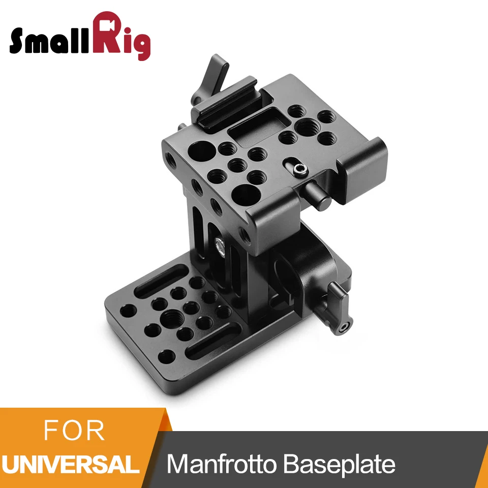 

SmallRig Manfrotto Baseplate With 15mm Dual Rod Clamp for DSLR Camera Cage Rig Quick Release Plate Kit -1990