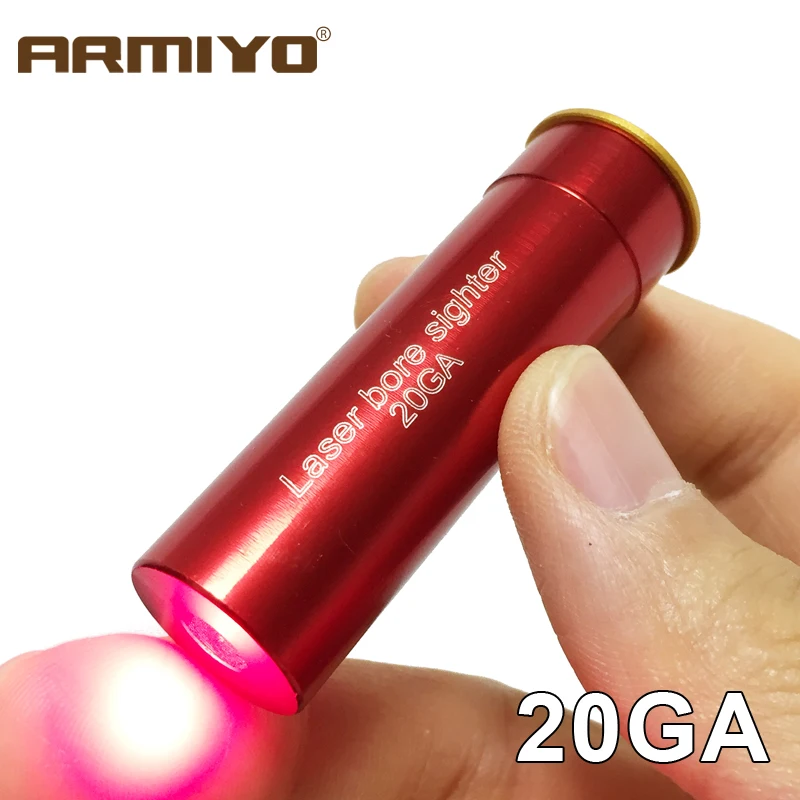 

Armiyo 20GA 20 Gauge 17mm x 57.6mm Cartridge Red Laser Bore Sight Gun Boresighter Shooting Hunting Optics Sighter No Batteries