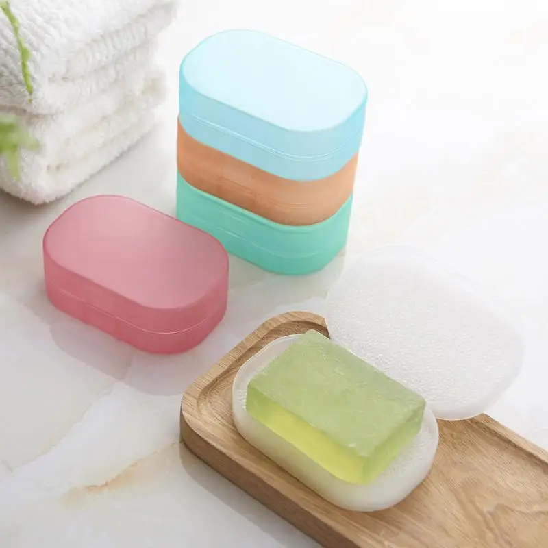 Soap Dish Box Case Holder Container Home Bathroom Toilet Shower Travel Camping