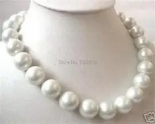 Compras libres! GRANDE 14mm mar Blanco del sur shell collar de perlas 18 PULGADAS JT5928