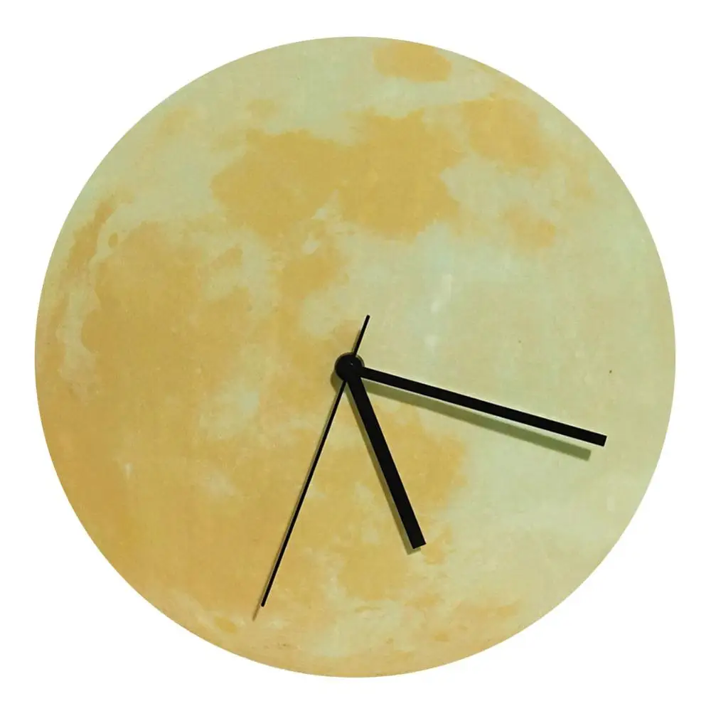 30 см светящиеся лунные настенные часы водонепроницаемые ПВХ Акриловые светящиеся Подвесные часы лунные часы в гостиную Декор для спальни - Цвет: 04