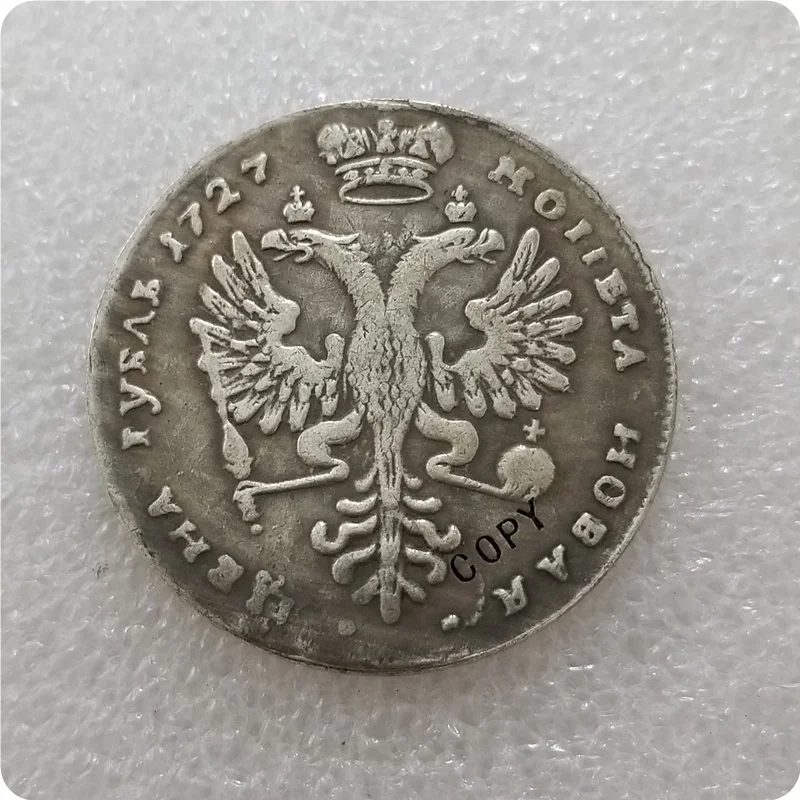 Catherine I 1727 Moneta Ruble русифицированные памятные монеты копия коллекционные