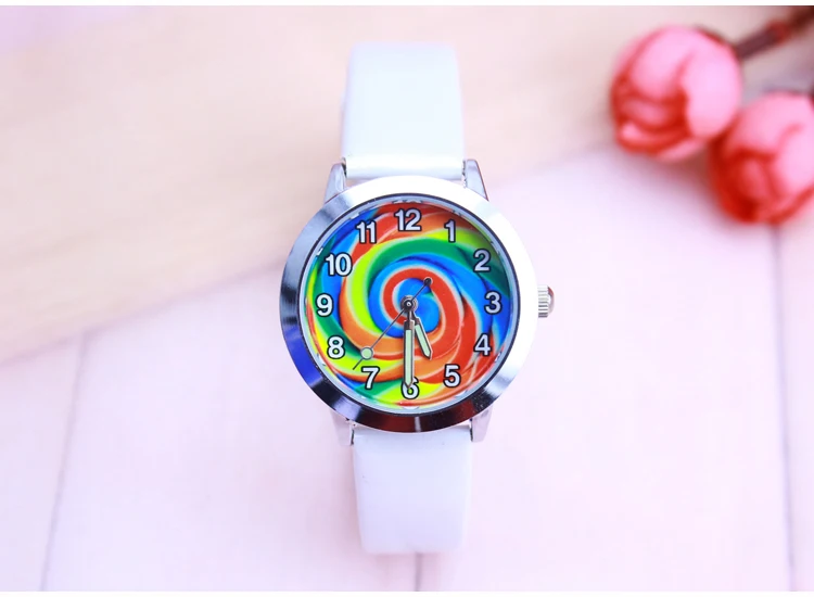 2018 мода мультфильм часы цвета радуги детские часы дети студент цифровой милые спортивные подарок наручные