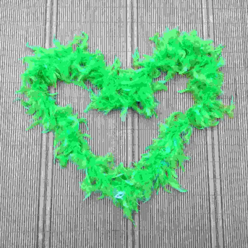 1 шт./2 ярда/38 г Рождественский декоративный смешанный цвет Marabou Featherboa Плюм шарф одежда на Хэллоуин/женские свадебные аксессуары DIY - Цвет: green