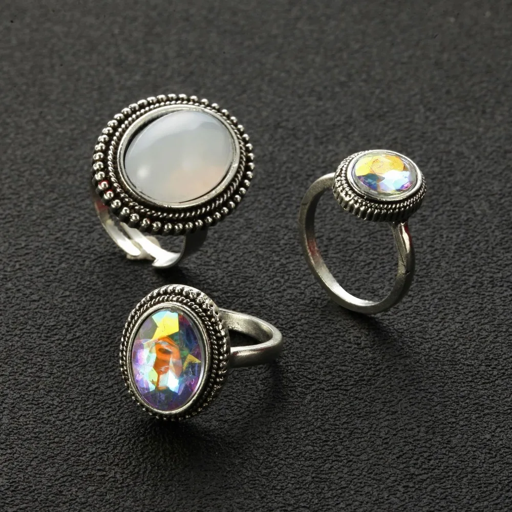 Drag Queen Bohemian Oval Ring Set (3 Pieces) - Queerks™