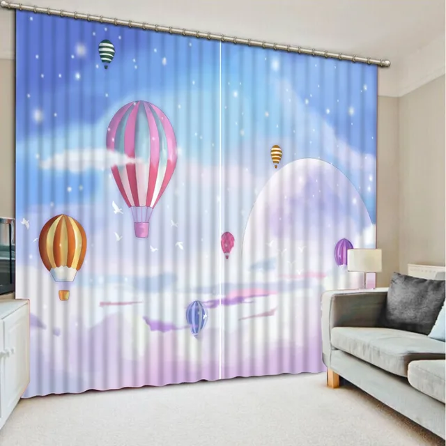 Baby Kamer Gordijnen Fantasy ballon 3D Gordijn Voor Kids ... Baby Kamer Gordijnen Fantasy ballon 3D Gordijn Voor Kids ...