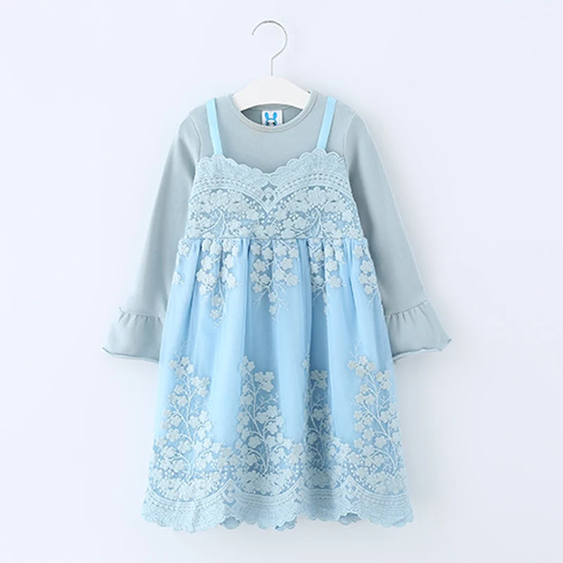 Hurave/Коллекция года, кружевная Одежда для маленьких девочек платья с длинными рукавами детское ДРАПИРОВАННОЕ кружевное платье с вырезом лодочкой, платье принцессы