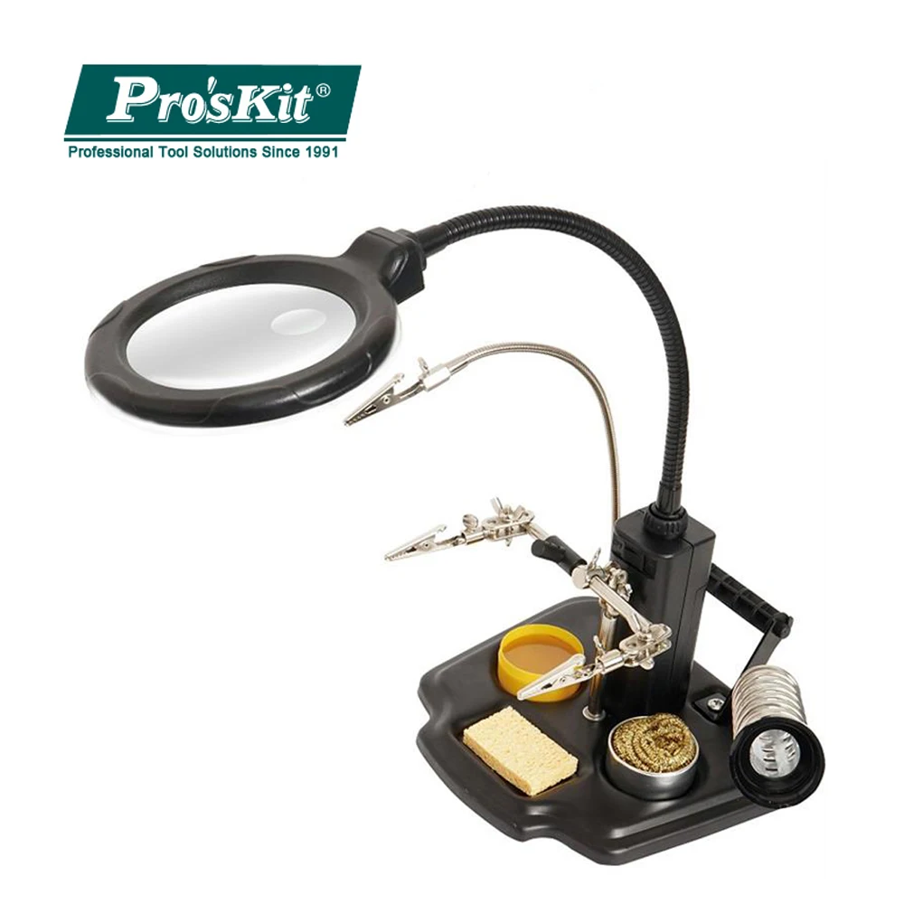  Pro'skit SN-396 Circuit Board Maintenance Multi-Function Welding Machine Bracket LED Lights For Sol - 32957946468