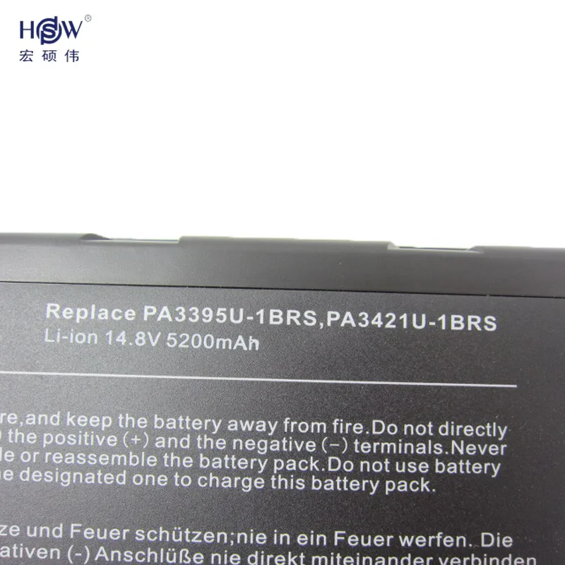 HSW 5200 мАч 8 ячеек Новая замена батареи ноутбука для TOSHIBA PA3395U-1BRS PA3421U-1BRS, M30X-104, M35X-S349, M40X-299 батарея