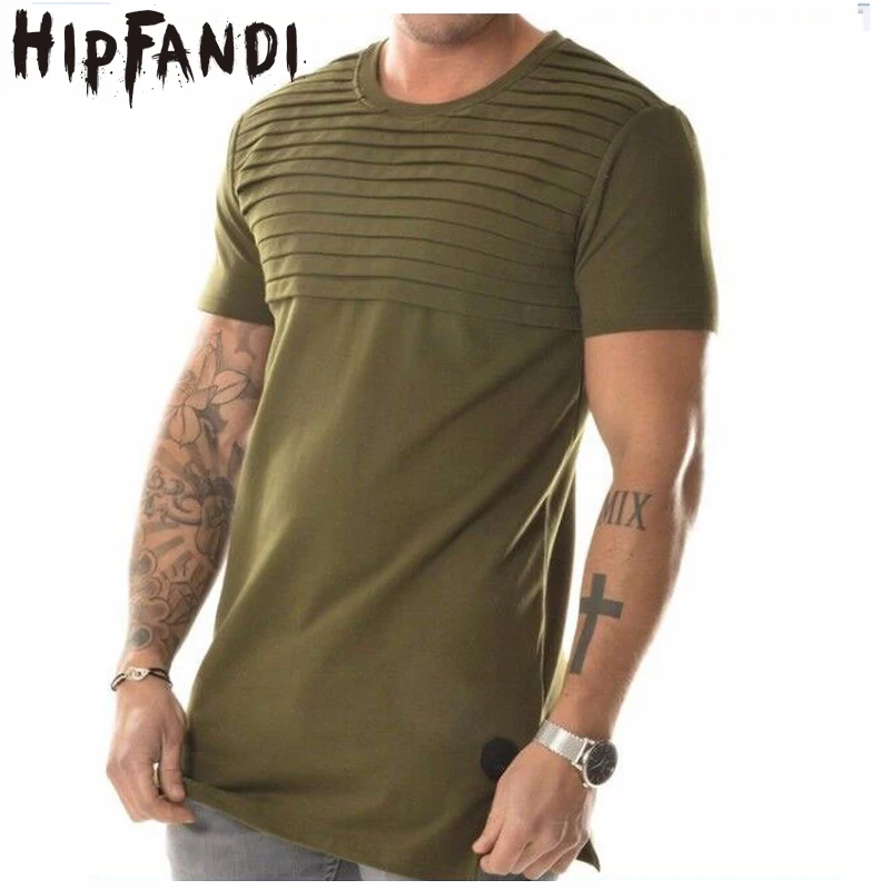 HIPFANDI представляет футболку негабаритный Расширенный Essential Swag тройник хип-хоп Kanye