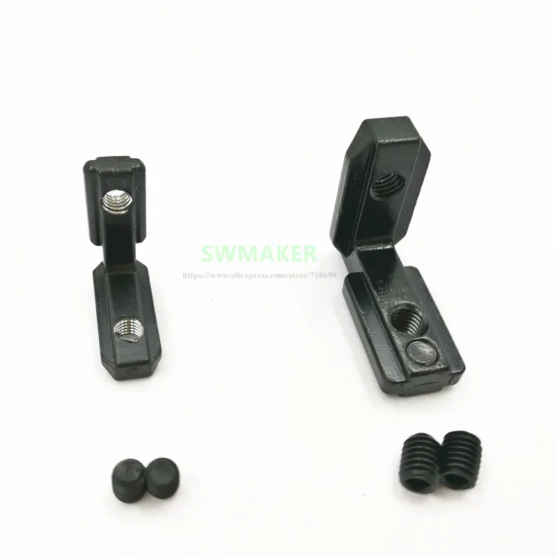 

1pcs black T Slot L Type 90 Degree 4040 EU Aluminum Profile Inside Corner Connector Bracket With Screw for 3D printer