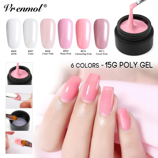 Vrenmol Poly Gel Nail Quick Building Transpa Clear Camouflage Vrenmol Poly Gel Nail Quick Building Transpa Clear Camouflage Color Fibre Gl Hard Jelly Finger