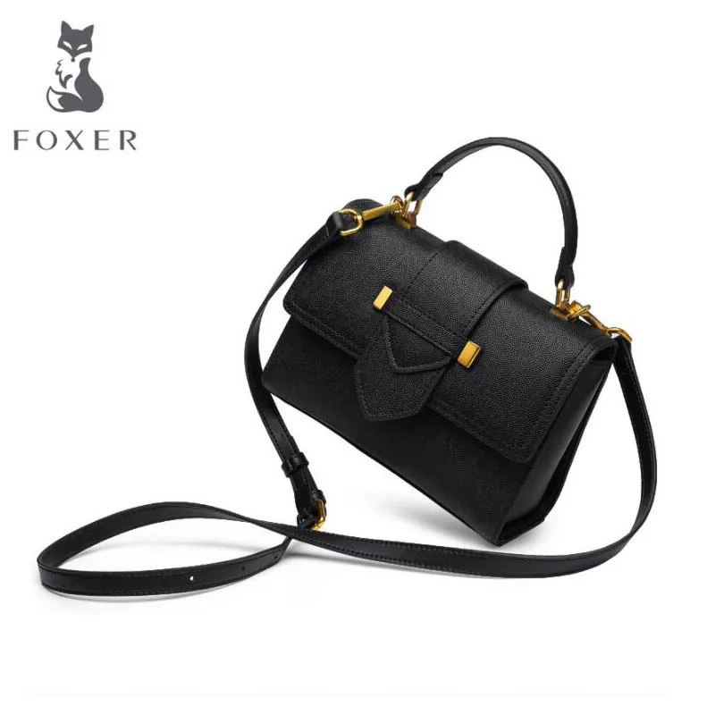 Schulter Tasche Handtasche Damen Leder Super gray Neue Feuer Hand tasche 2018 Foxer Genarbtem Mode Crossbody Ins Black red Yp77H