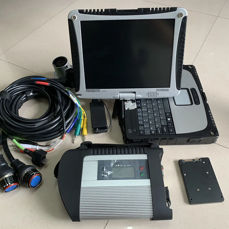 Новейший mb sd c4 Звезда диагностический инструмент с ssd 360 гб,09 в hht нескольких языков с CF-19 супер тачбук Ноутбук готов к использованию