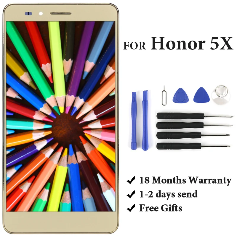 

5.5' For Huawei Honor 5X LCD Display With Touch Screen Assembly Replacement For Huawei Honor 5X LCD GR5 With Tools