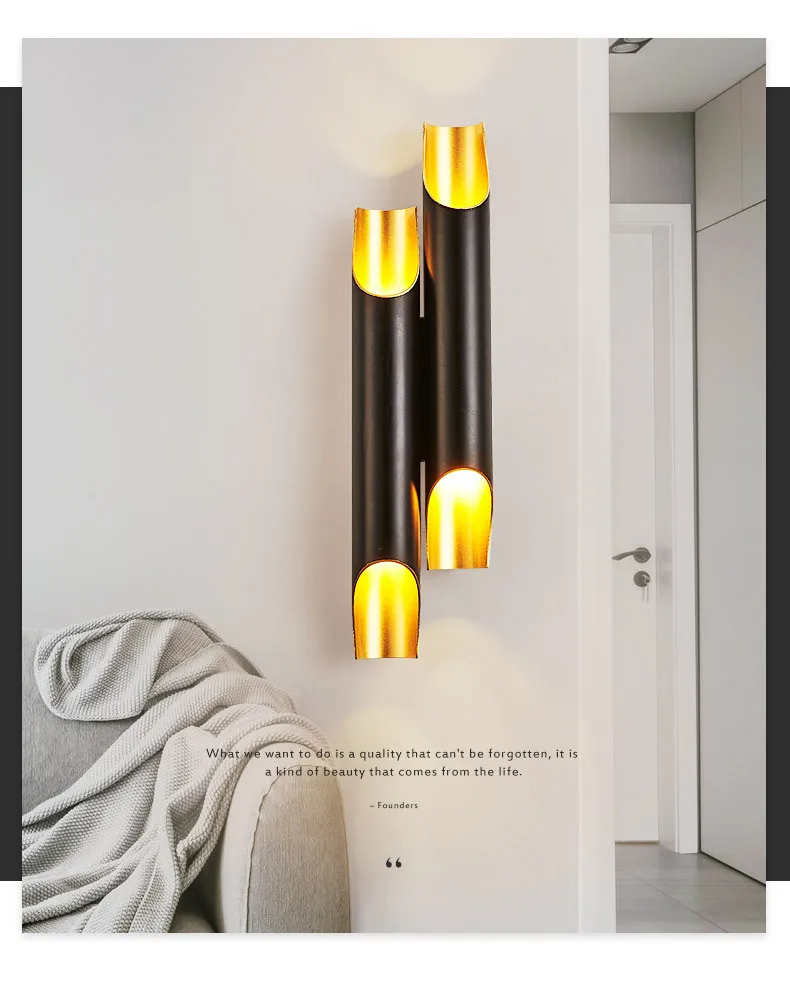 Скандинавский проходу креативная настенная промышленная лампа в стиле ретро ветер простая настенная лампа креативная лестница крыльцо