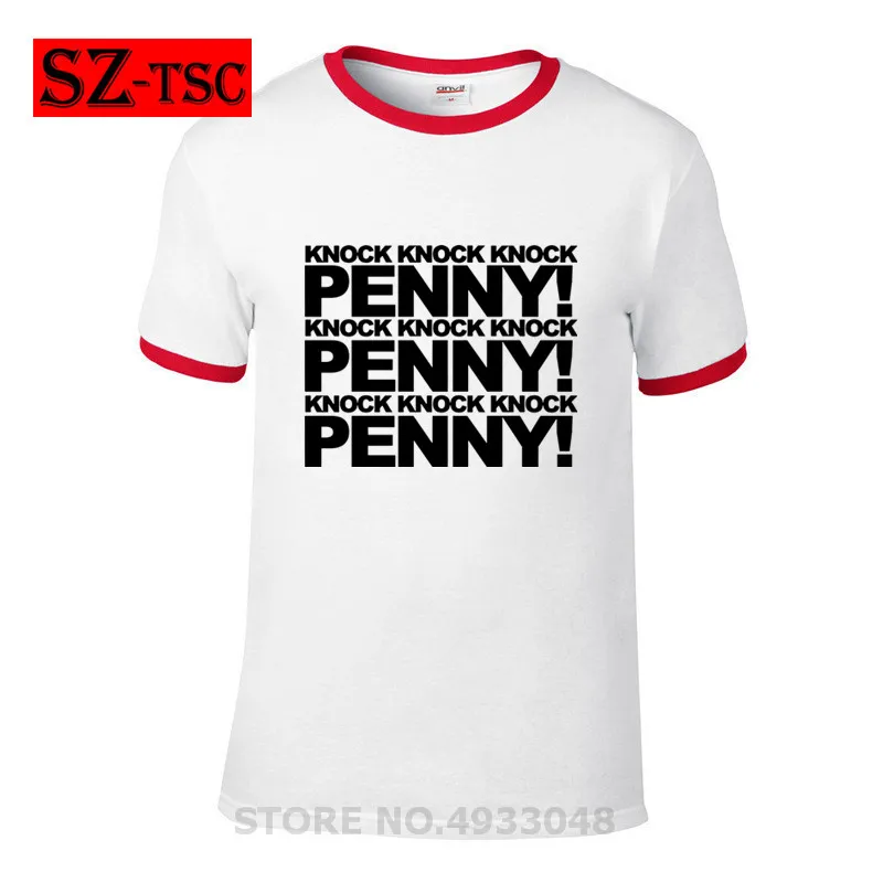 Мужские футболки горячая Распродажа The Big Bang Theory PENNY KNOCK 100% хлопок
