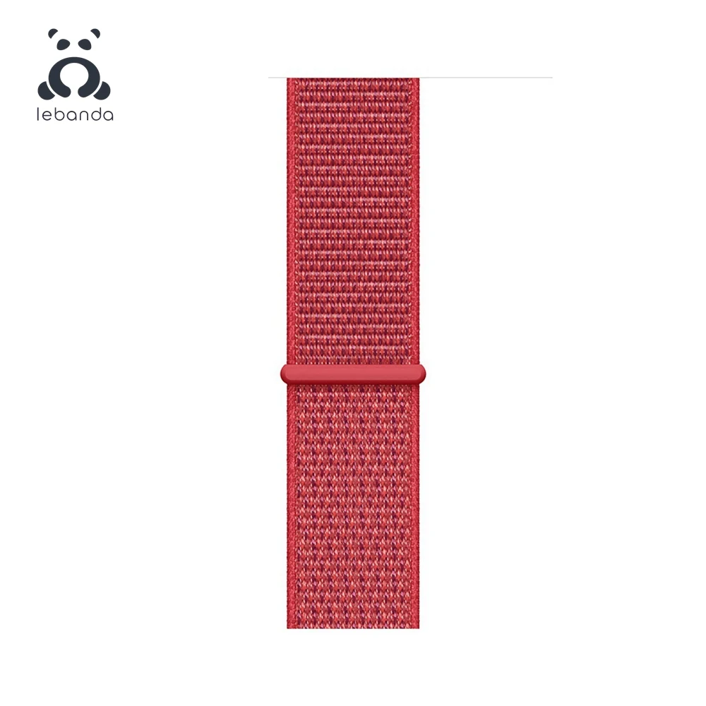 Lebanda Sport loop для apple watch 5, 4, 3, 2, 1, ремешок для iwatch 38, 40, 42, 44 мм, тканый нейлоновый ремешок, Аляска, синий - Цвет ремешка: Red