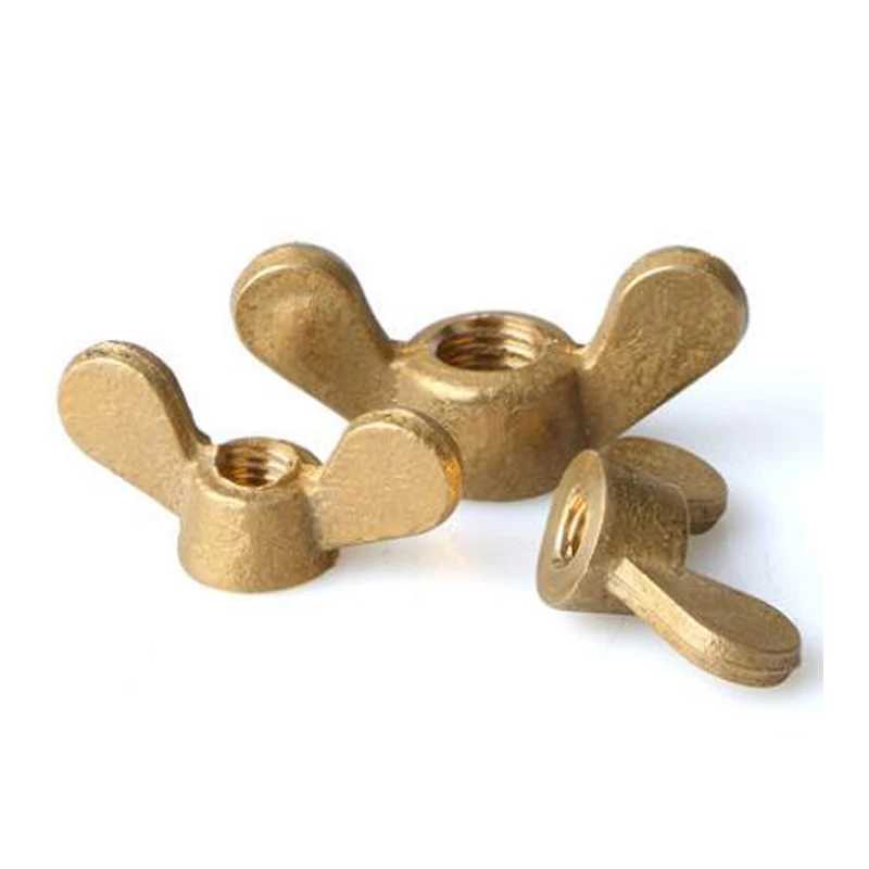 M4 M5 M6 M8 M10 M12 M14 M16 Thumb Nuts Hand Twist Butterfly Nuts Brass Wing Nutsin Nuts from