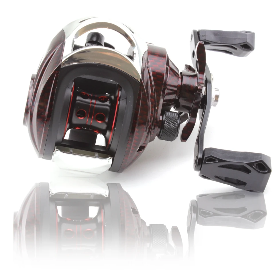 

Red Left Right Hand Baitcast Reel 15+1 Bearing Large Line Capacity Bait 7.2:1 Casting Reels fishing fish Carretilha Pesca