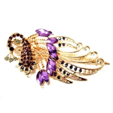 JEYL 10X Lovely Vintage Jewelry Crystal Purple Peacock Hair Clips – for hair clip Beauty Tools