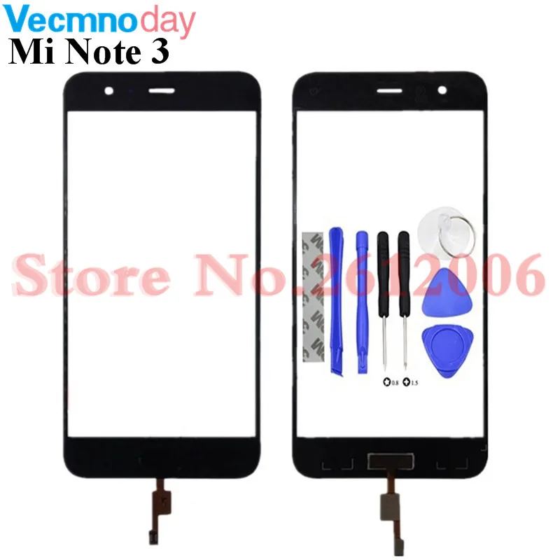 

Original Touch Screen For Xiaomi Mi Note 3 Note3 Fingerprint Key Screen Sensor Digitizer Panel Front Glass Lens Replacement