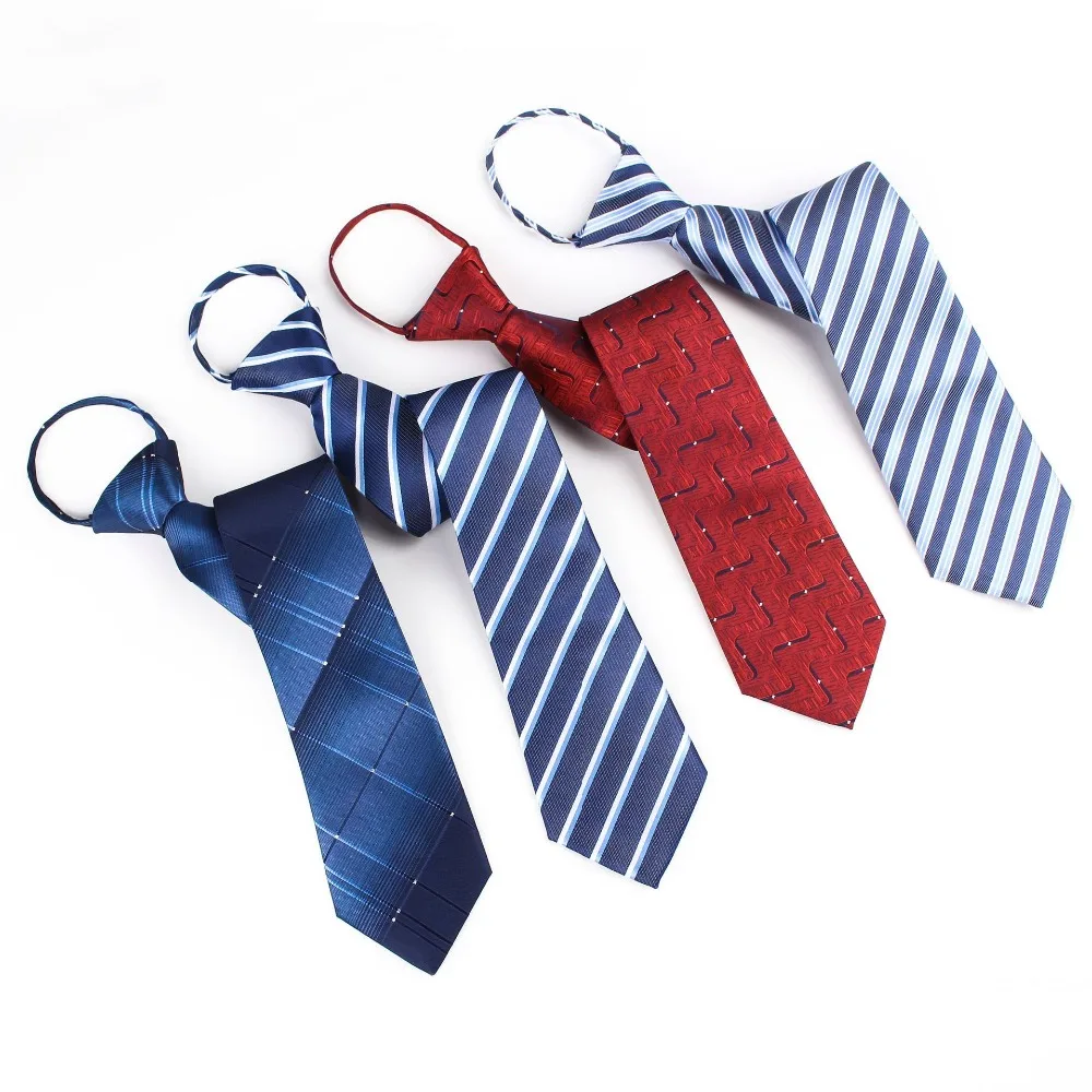 TieSet 8cm Necktie For Men Zipper Narrow Lazy Tie Easy To Pull Rope ...