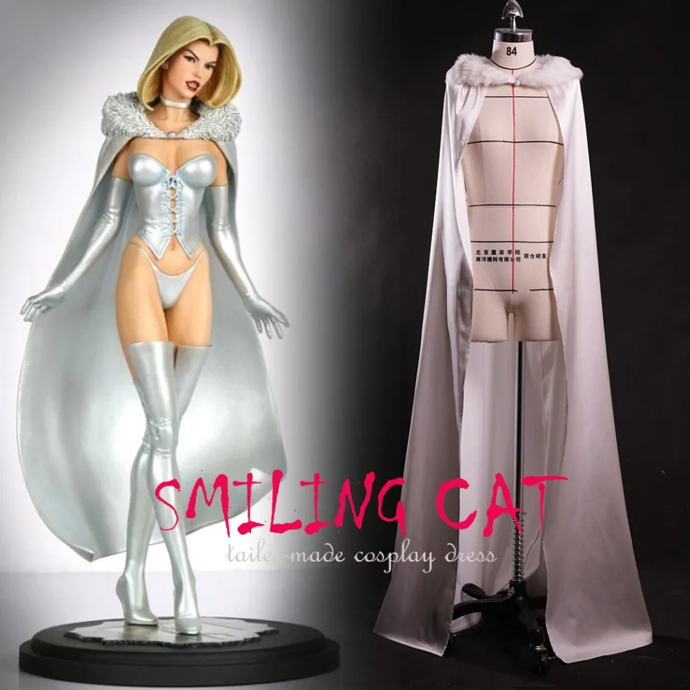 

X-Men Emma Frost white Cloak Cosplay costume Anime custom any size
