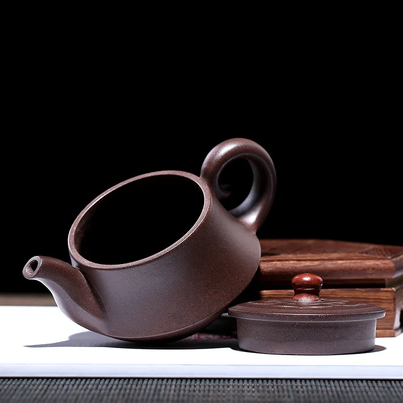 Purple Sand Pot Agent Factory Direct Selling Purple Mud Pure Manual Made Curling Pot Teaware Gift Box One Delivery
