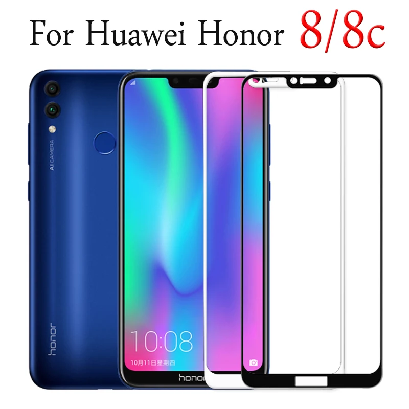 

Honor8X Protetive Glass Hono 8X Screen Protector For Huawei Honor 8C 8X Tempered Glass On Huawe Hono 8 C X X8 C8 Full Cover Film