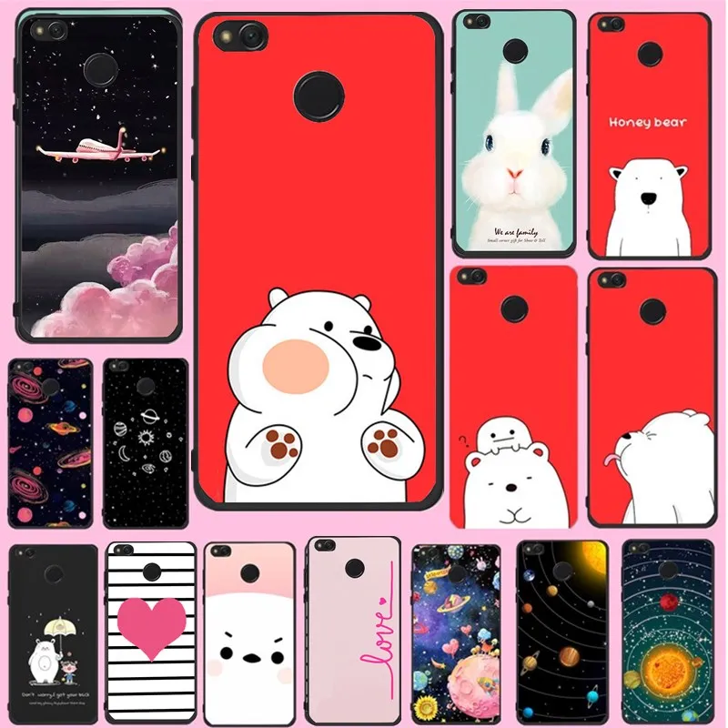 Cases For Xiaomi Redmi 4X Note 4 5A A1 White Bear Cartoon Rabbit Universe Case note 4A |
