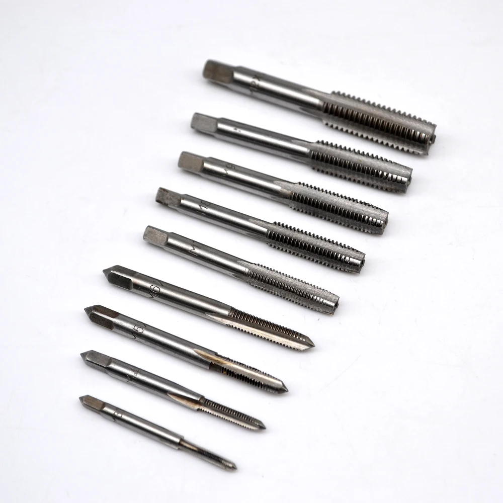 

9 PCS/Set HSS M3 M4 M5 M6M7 M8 M9 M10 M12 Straight Fluted Screw Tap Metric Hand Tap hand tools